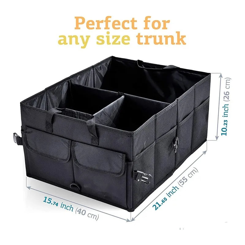 High-Capacity Car Trunk Storage Box Organiser