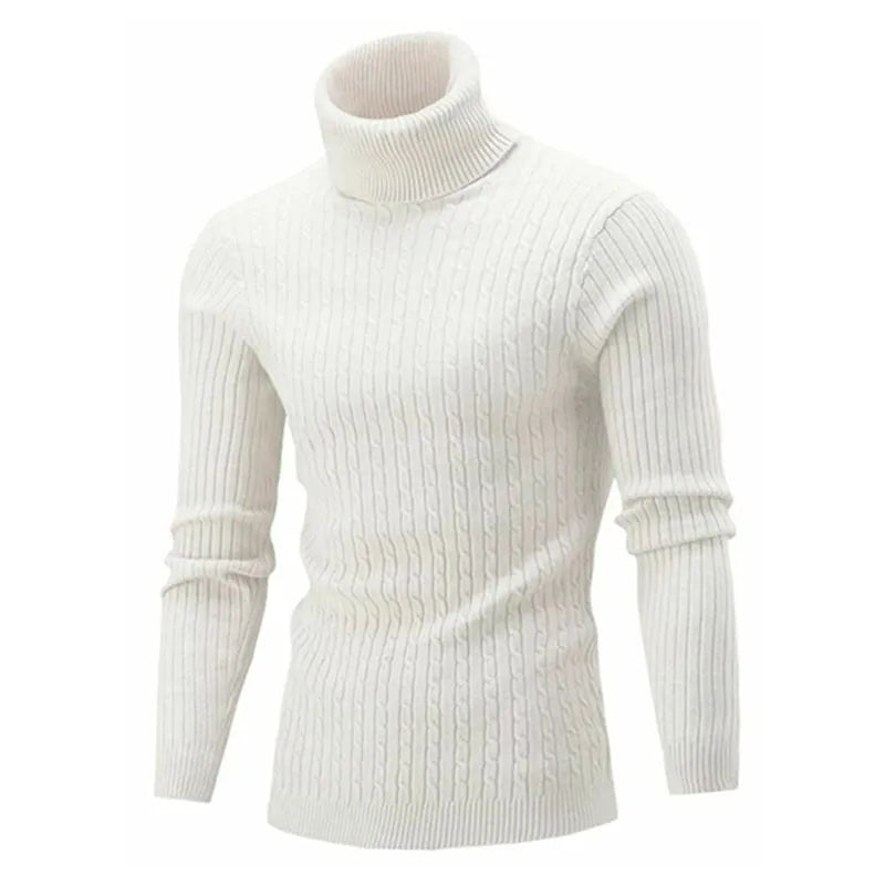 Men's Turtleneck Sweater for Autumn and Winter: Stylish Knitted Pullovers