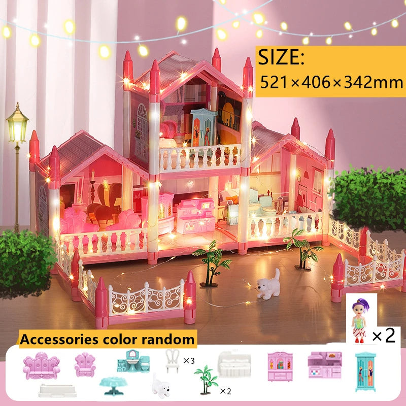 Assembled DIY Miniatures Dollhouse Accessories Villa: 3D Dollhouse Edition