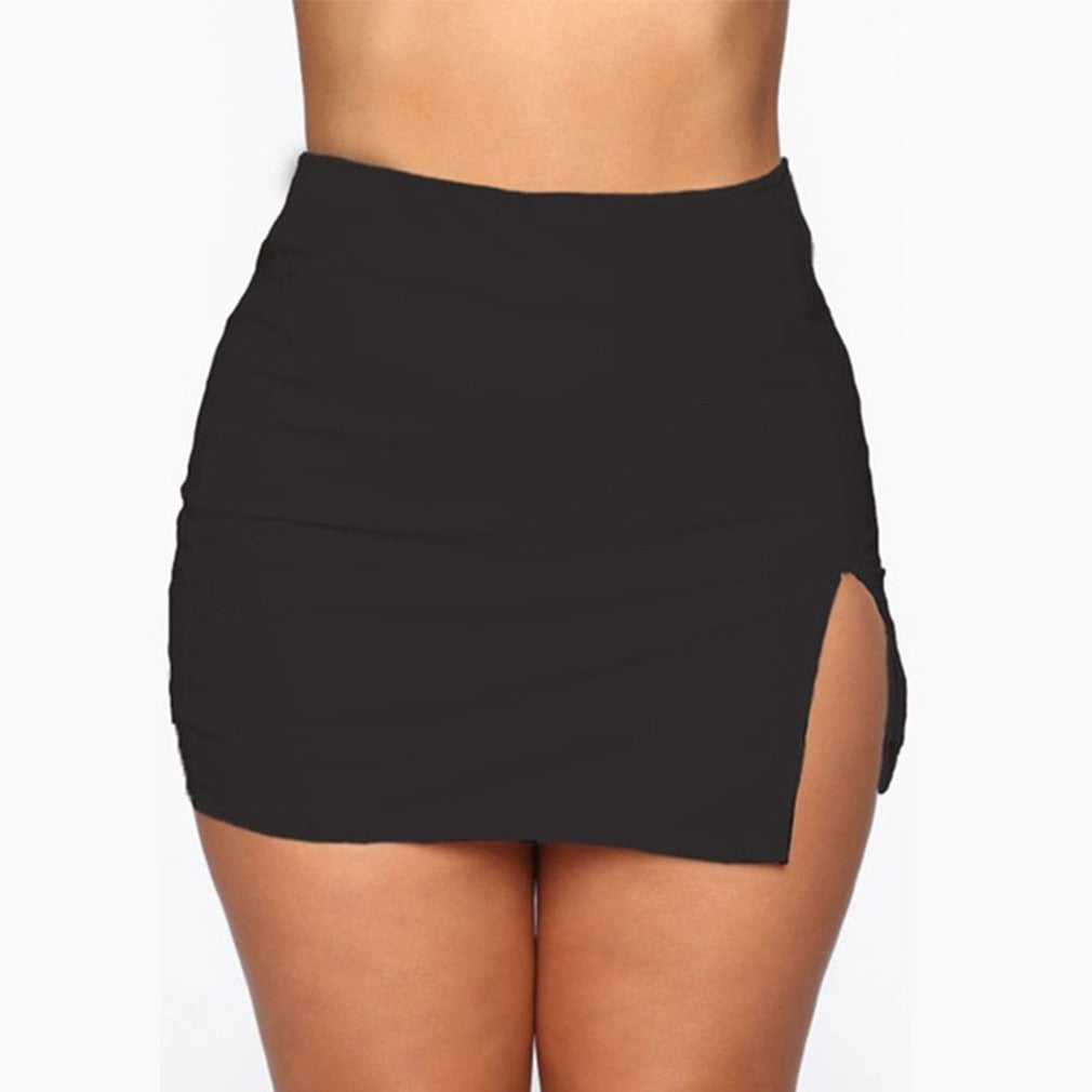 Summer Women's Fashion Short Skirt Solid Color
