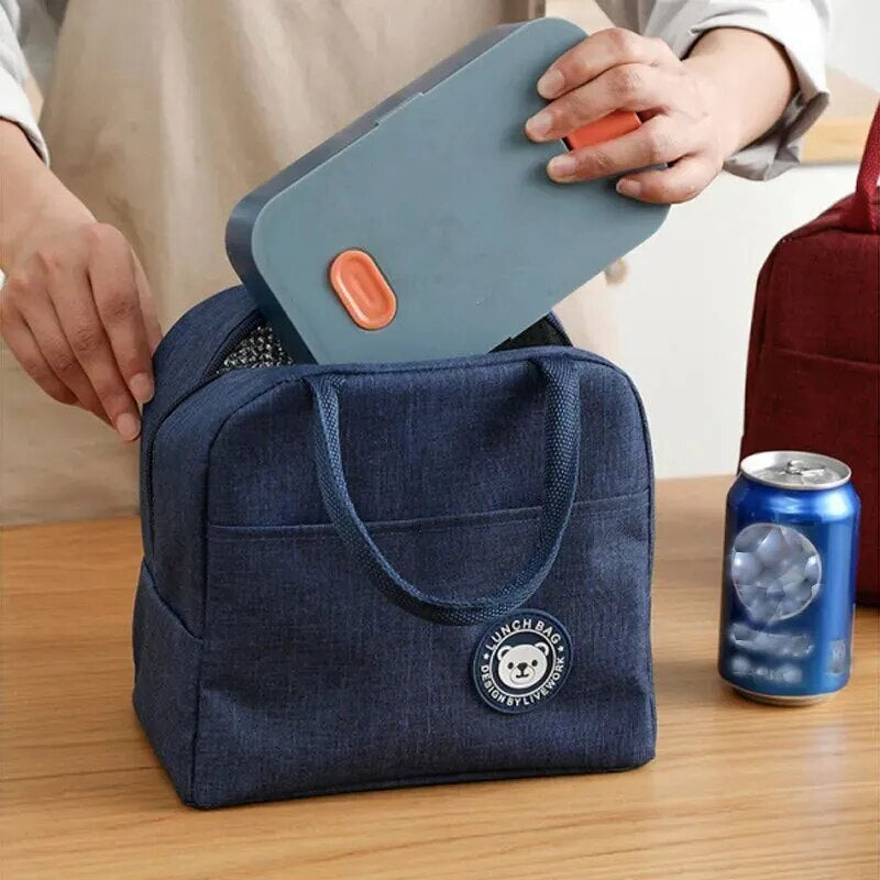 Student Insulated Lunch Bag with Aluminum Foil Lining