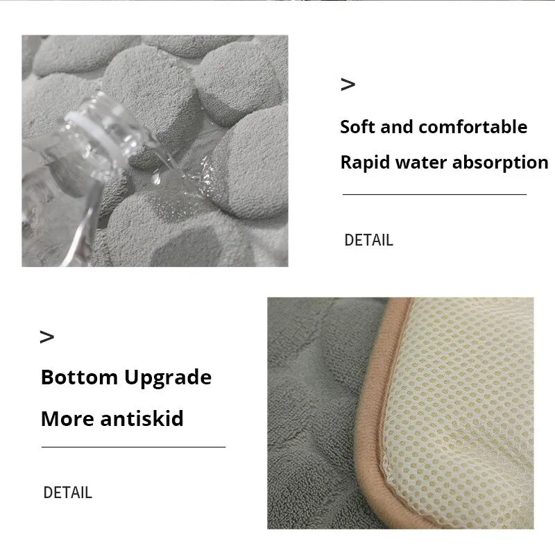 Memory Foam Bathroom Rug Absorbent Non-Slip Bath Mat Washable Bath Mat