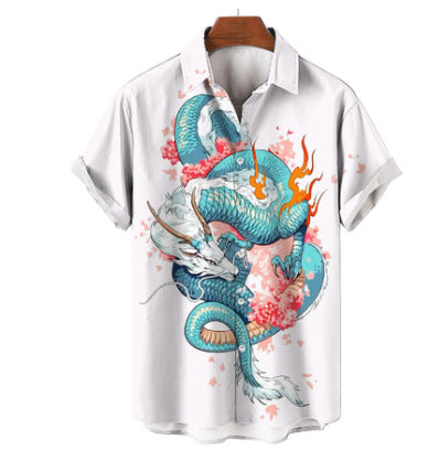 Men's Short Sleeve Shirt Top 3D Digital Printing