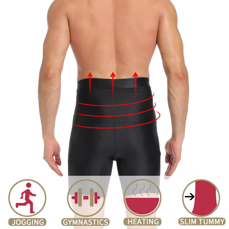 Men's Slimming Control Panties: Body Shaper Waist Trainer, Shapewear Compression Shapers, Strong Shaping Underwear for Male Modeling