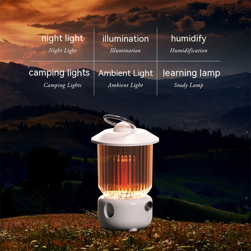 Multi-Functional Small Humidifier: USB Rechargeable Kerosene Lamp Design