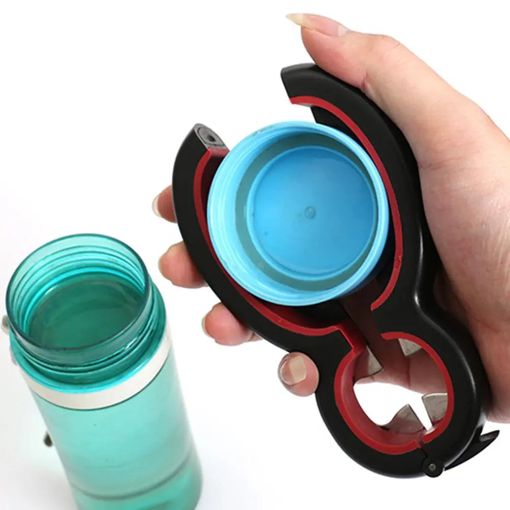 Versatile 6-in-1 Multi-Function Twist Bottle Opener: Your All-in-One Kitchen Gadget for Jars, Gripping, Cans, Wine, Beer, and More