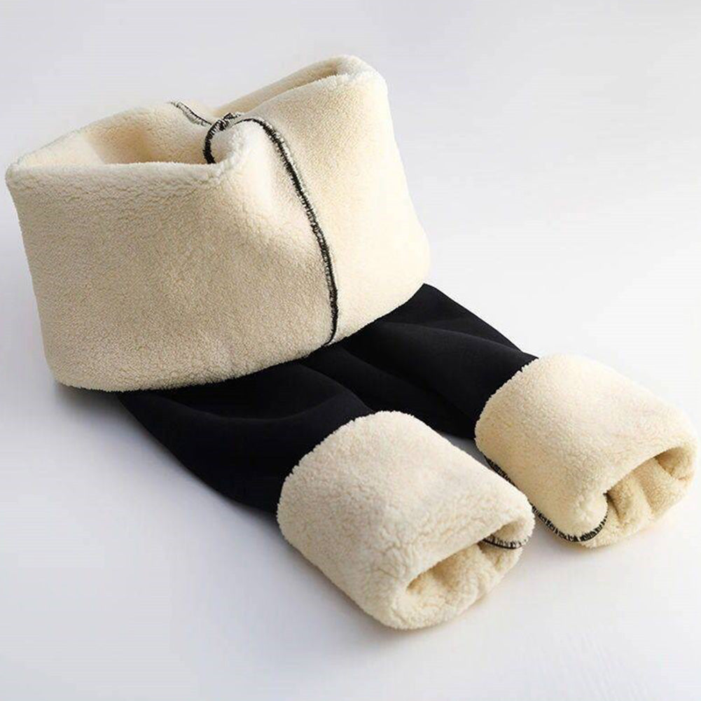 Fleece-Lined Thermal Leggings for Women with Cozy Teddy Inner Layer