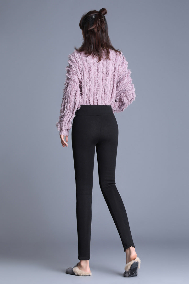 Fleece-Lined Thermal Leggings for Women with Cozy Teddy Inner Layer