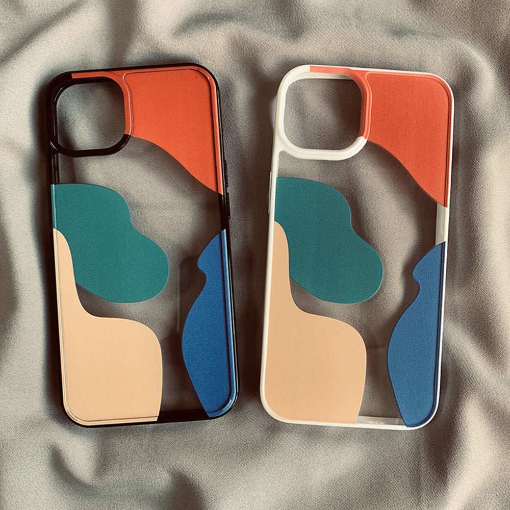 Color Block Contrast Color Geometry Suitable For 13 Mobile Phone Cases