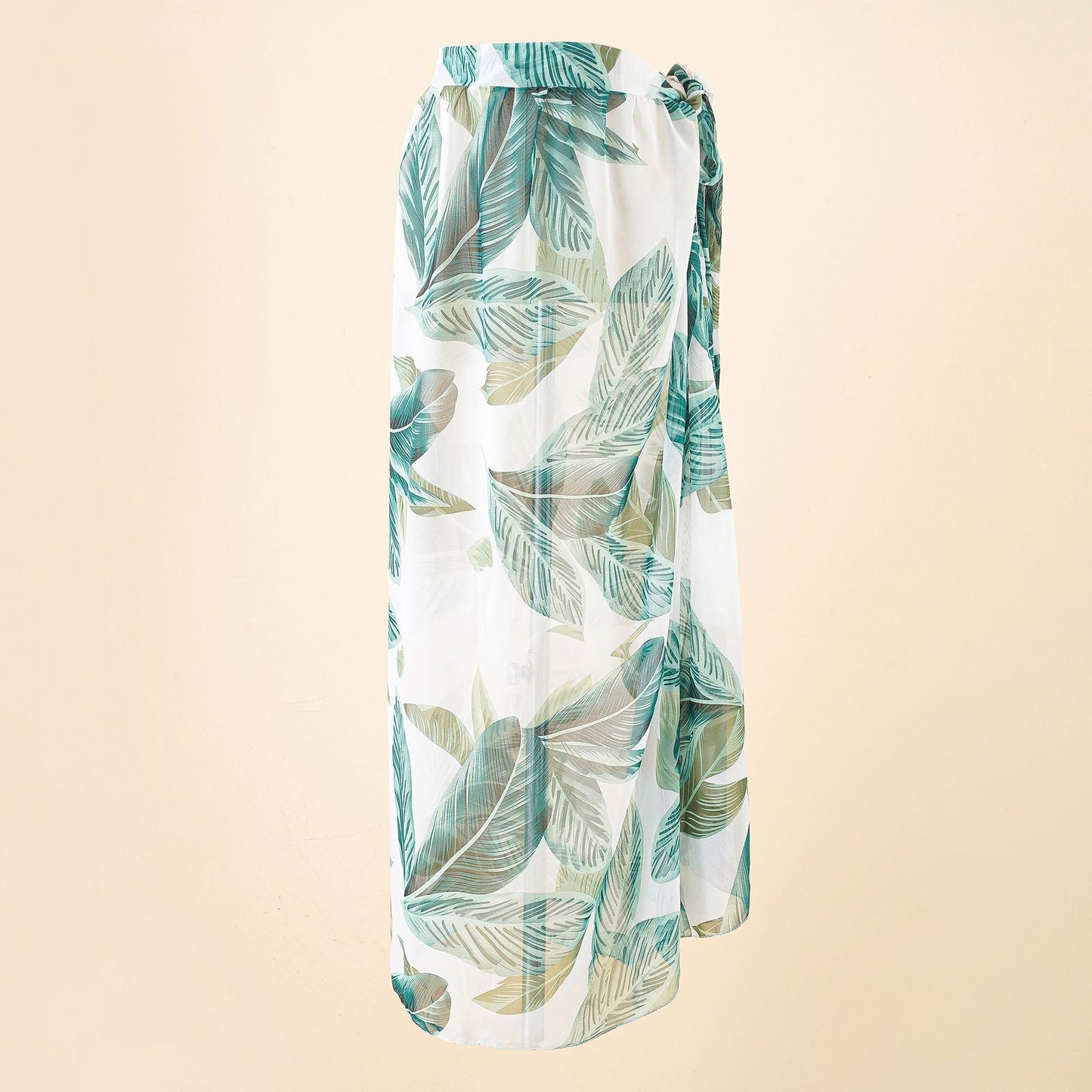 Vacation Chiffon Printed Tie-dye Lace-up Beach Wrap Skirt